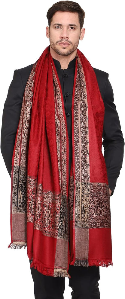Weavers Villa Men's Woven Acro Wool Gents Shawls, Muffler, Stoles for Men