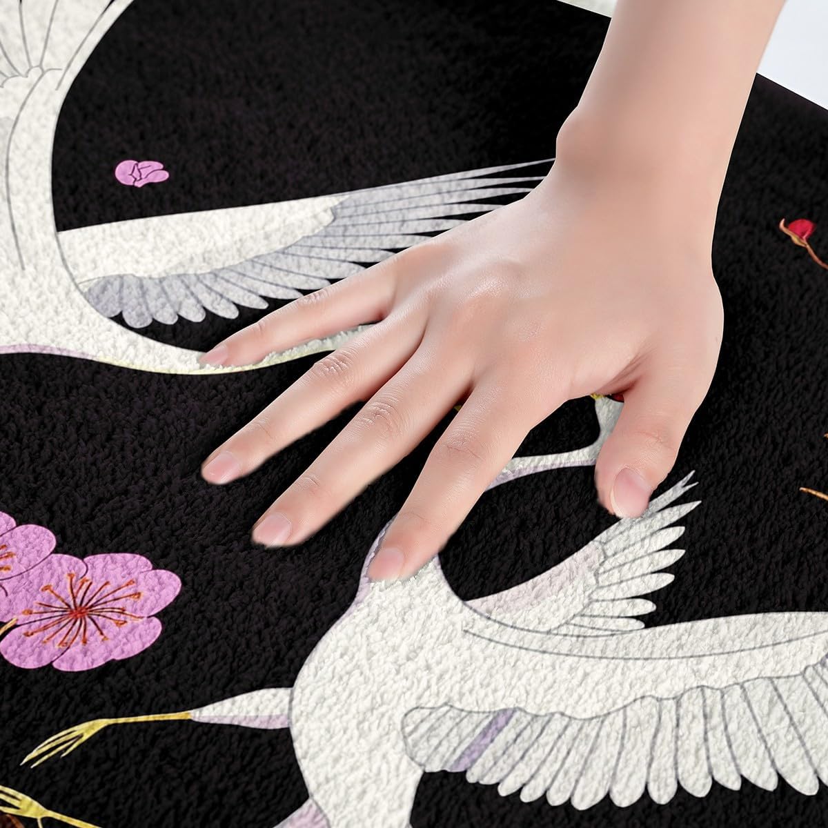 Erosebridal Yoga Bathroom Rugs Gradient Bath Mat,Meditation 20"X 32" Doormats Floor Mats for Kids Boys Girls Teens Lotus Art Non Slip Bath Rug