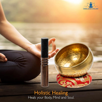 HIMALAYAN HEALING® Tibetan Singing Bowls Set~ Meditation Sound Bowl hand Hammered in Nepal For Yoga, Meditation, Mindfulness, Healing & Chakra balancing~