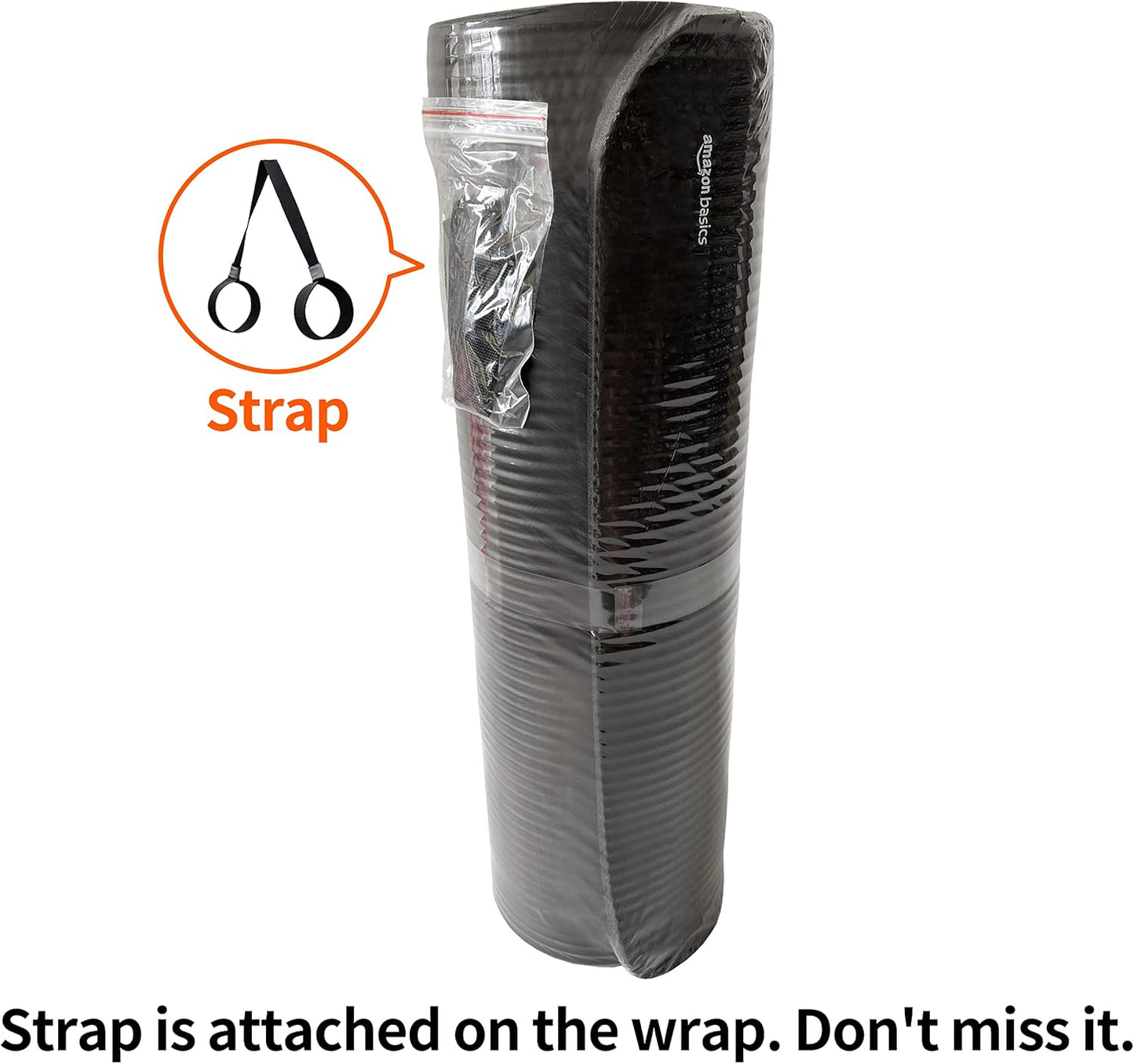 Amazon Basics Extra Thick Exercise Yoga Mat with Carrying Strap