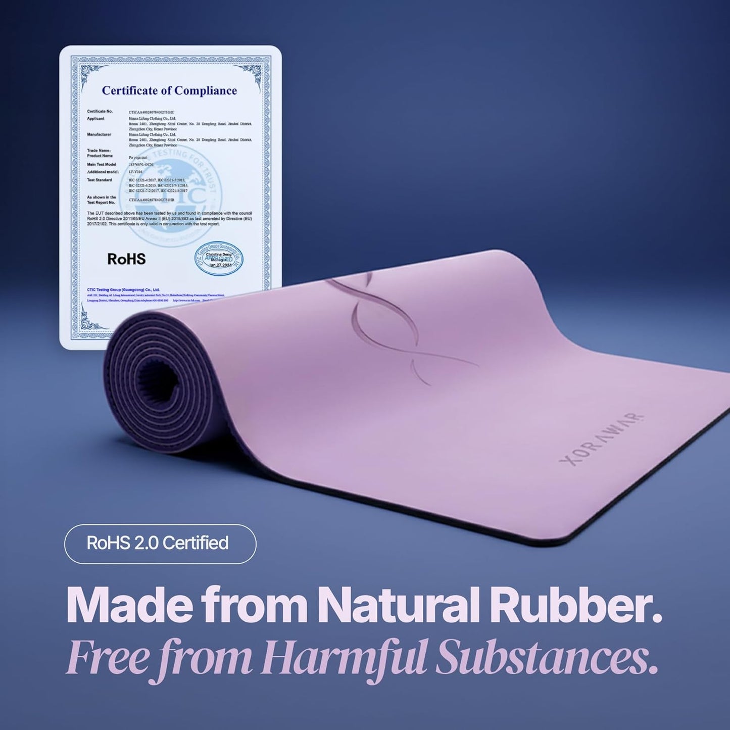 Natural Rubber Mat with Bag | 4.5 mm Pilates Mat | Non Slip Yoga Mat Non Slip| Gym Mats for Home Gym Floor Mat | Home Exercise Mats for Home Workout Accessories | Fitness Mat, Workout Mats for Home Gym | Yoga Matt | Stretching Mat