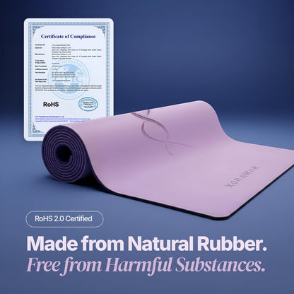 Natural Rubber Mat with Bag | 4.5 mm Pilates Mat | Non Slip Yoga Mat Non Slip| Gym Mats for Home Gym Floor Mat | Home Exercise Mats for Home Workout Accessories | Fitness Mat, Workout Mats for Home Gym | Yoga Matt | Stretching Mat