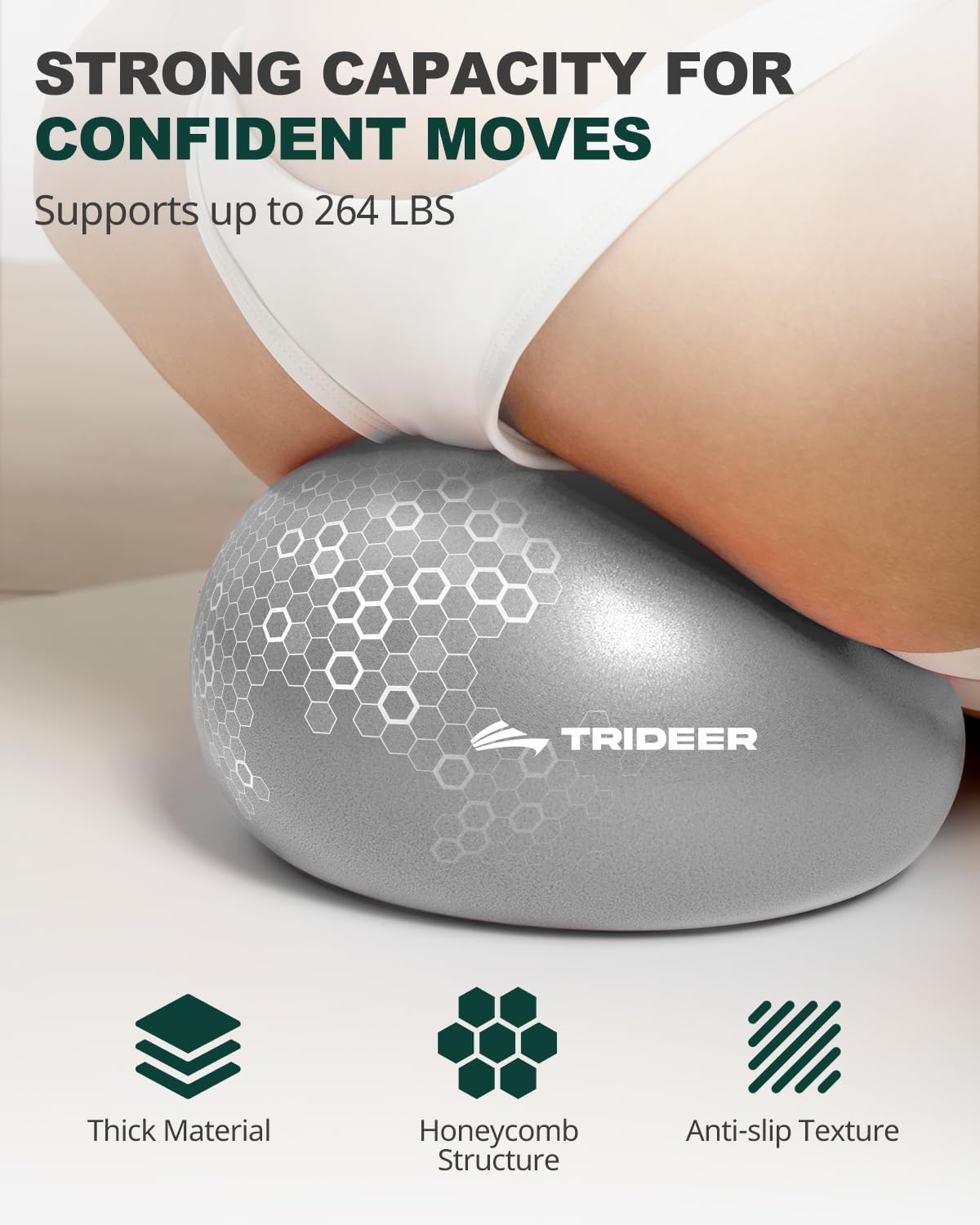 Trideer 9-Inch Pilates Ball, Small Exercise Ball for Yoga, Core Training, Physical Therapy, Balance, Stability and Stretching Pilates Equipment with Inflation Straw