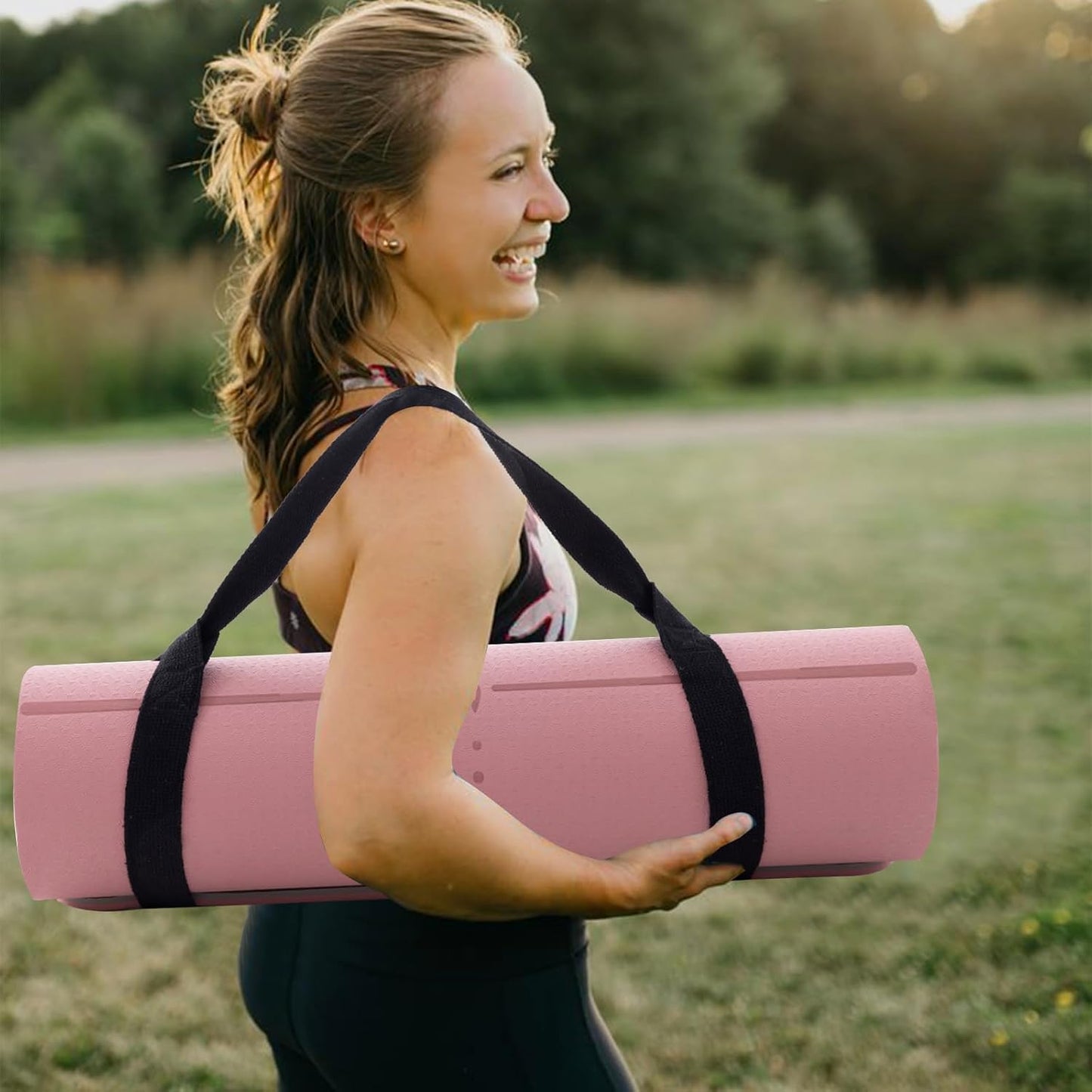 UMINEUX Yoga Mat Extra Thick 1/3'' & 2/5" Non Slip Yoga Mats for Women Eco Friendly TPE Fitness Exercise Mat with Carrying Sling & Storage Bag