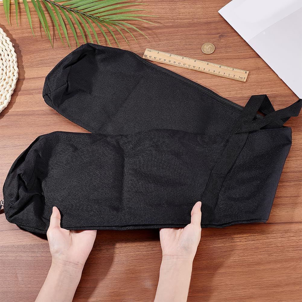 GORGECRAFT Black Protective Carrying Chair Bag 57.1x13.7 inch Big Polyester Camp Chair Replacement Bag with Drawstring Shoulder Strap for Foldable Hammock Yoga Mat Umbrella Tent Rectangle