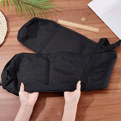 GORGECRAFT Black Protective Carrying Chair Bag 57.1x13.7 inch Big Polyester Camp Chair Replacement Bag with Drawstring Shoulder Strap for Foldable Hammock Yoga Mat Umbrella Tent Rectangle