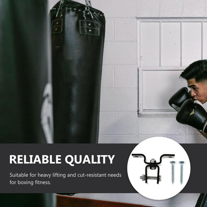 LABRIMP Sandbag Hanging Tray and Wall Mount Buckle, Heavy-Duty Steel Fixed Plate with Load-Bearing Swivel Ring for Boxing Punching Bag Ceiling Hanger, Home Fitness Exercise Accessory