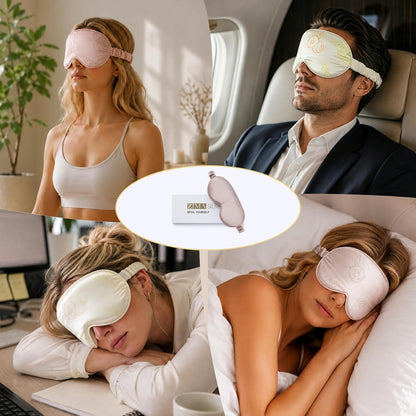 ZIMASILK Adjustable 22 Momme 100% Pure Mulberry Silk Sleep Mask, 3D Contoured Cup Eye Mask for Sleeping, Super Soft Breathable Blindfold, Perfect Blocks Light for Sleeping (Black)