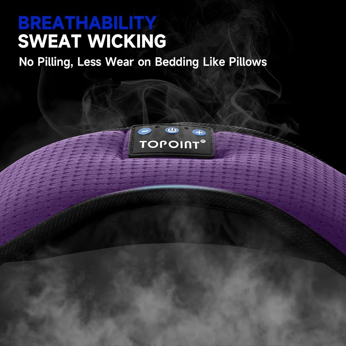TOPOINT Sleep Mask with Headphones Bluetooth 5.4 Wireless, Sleep Headphones Earphones Earbuds with Microphone HD Speakers Music, Blackout Eye Mask for Sleeping Travel Meditation Men Women Cool Gadgets