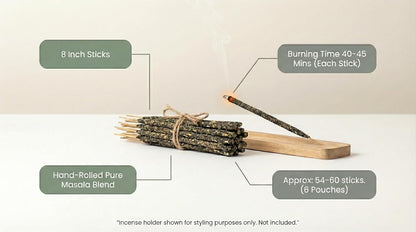 Satya Incense Gift Set Nag Champa, Super hit, Dragon's Blood, Sandalwood, Patchouli, Lavender, Positive Vibes, 15 g