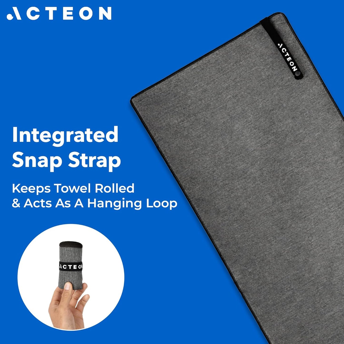Acteon Microfiber Gym Towels 5 Pack, Quick Dry Silver ION Odor-Free Sweat Towel, Super Absorbent Fast Drying for Men & Women, Workout, Yoga, Running, Hiking, Travel – 16x30.5 Inch