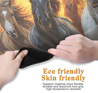 Horses Wading in Water Yoga Mat for Home Workout Fitness Mat for Women Non Slip Exercise Mats with Storage Bag