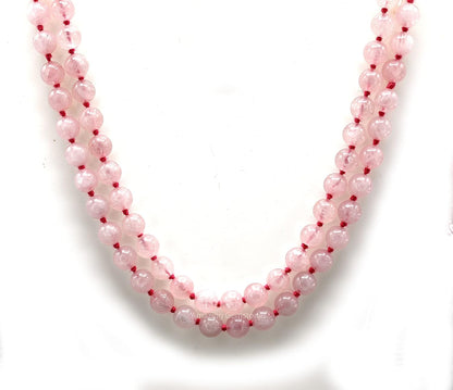 Amazing Gemstone 108 Beads Handmade Mala (Knotted, Rudraksha) - Colors B