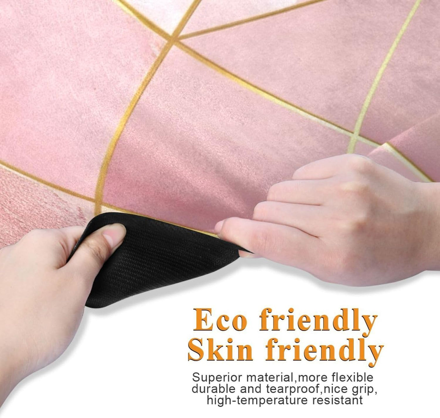 E and Gold Plaid Background yoga mat bulk for men printed, natural rubber non slip, bag for carrying tapete para ejercicio 71x26 inches