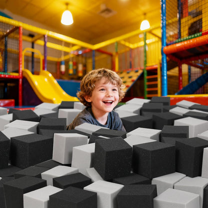 24PCS Foam Cubes 5"x5"x5"- Foam Pit Blocks Set, Soft Stacking Blocks for Indoor Games,Trampolines, Gymnastics, Parkour & Action Sport (6 Colors)