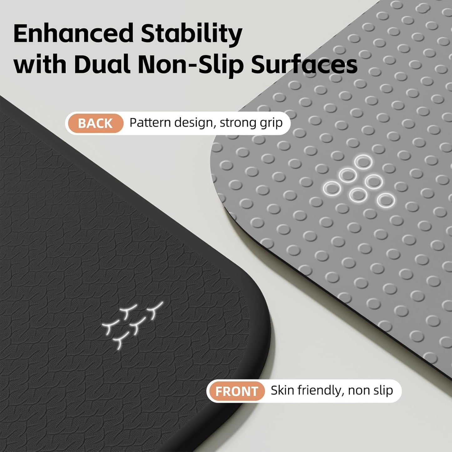 Extra Thick 10mm Foldable Yoga Mat, SGS Certified POE Non-Slip Mat, Multi-Purpose Exercise & Fitness Mats for Studio or Home
