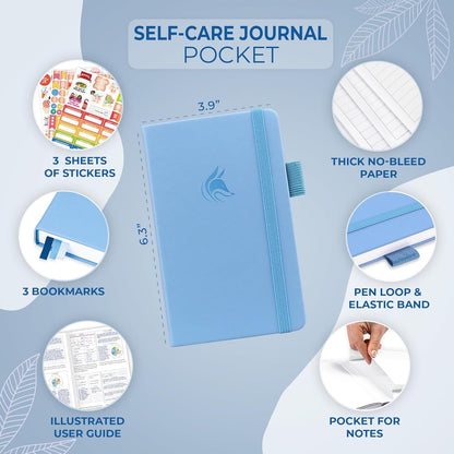 Clever Fox Self-Care Journal – Daily Reflection Notebook – Mental Health & Personal Development Planner, Meditation & Mood Log, A5 (Turquoise)