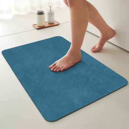 TYUU Bath Mat, Bathroom Rugs Non Slip Washable Thin Absorbent Quick Dry Bath Mat Fits Under Door Bathroom Floor Mat Perfect for Bath, Shower, or Sink 24"x36" Dark Grey