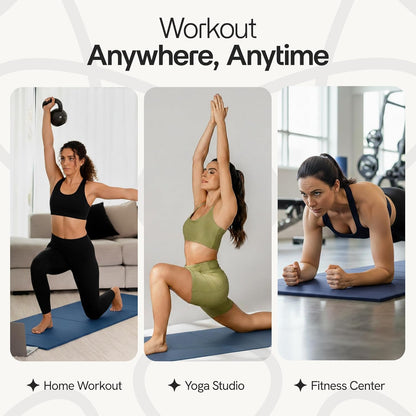 Folding Yoga Mat, TPE Folding Yoga Mat, Foldable Exercise Mat for Yoga, Pilates, Floor Workouts, Compact Design, Travel Friendly, Ideal for Home & Gym, Knee pad, Kneeling pad, No Roll Mat