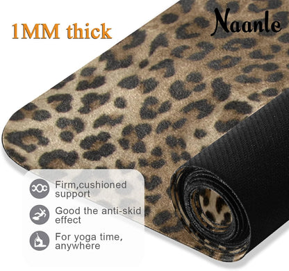 Naanle Sea Turtle Yoga Mat with Carrying Bag Set, Turtle Exercise Mat Foldable Non Slip Travel Lightweight Workout Rug for Home Gym Yoga Pilates Stretching Floor Fitness 71x26 in