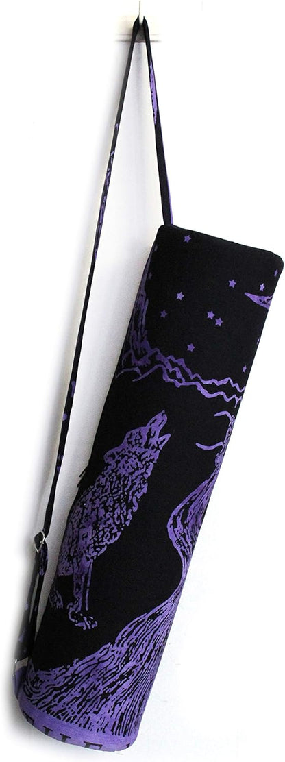 INDIAN CRAFT CASTLE ICC Yoga Mat Bag Carrier Full-Zip Exercise Yoga Mat Carry Bag for Women Men with Multi-Functional Storage Pockets and Adjustable Shoulder Strap 26X6 Inches