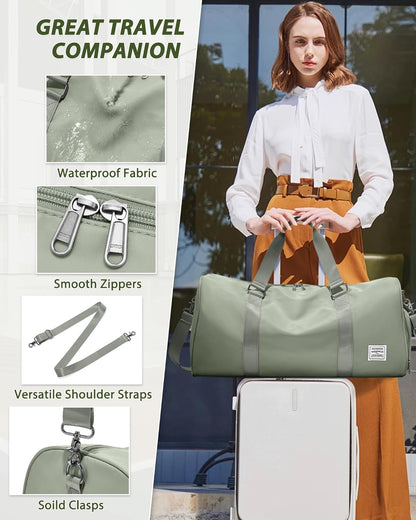 Gym Bag Womens Mens with Shoes Compartment and Wet Pocket Travel Duffel Bag for Women for Plane Sport Gym Tote Bags Swimming Yoga Waterproof Weekend Overnight Carry on Bag Hospital Holdalls - Colors A