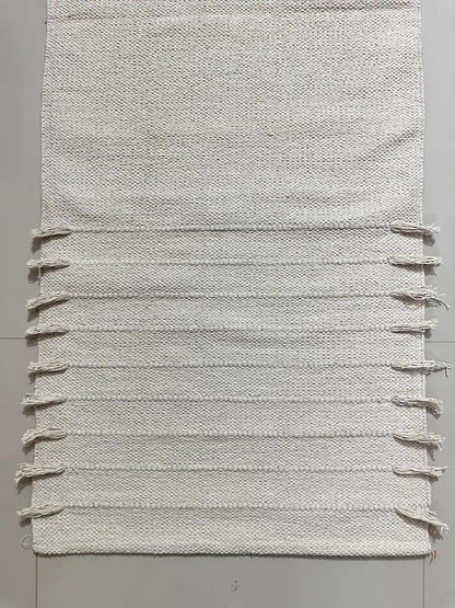 Payal Rugs Cotton Yoga Mat - Eco-Friendly Hand-Woven Rug - Non Slip & Thick (24”x72”x5mm) for Yoga Everyday Fitness at Home - Comfortable Extra-Long