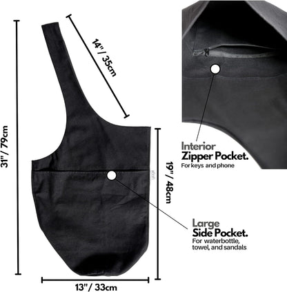 Yogiii Yoga Mat Bag | The ORIGINAL YogiiiTote | Yoga Mat Carrier Tote Sling w/Large Side Pocket & Zipper Pocket | Fits Most Size Mats