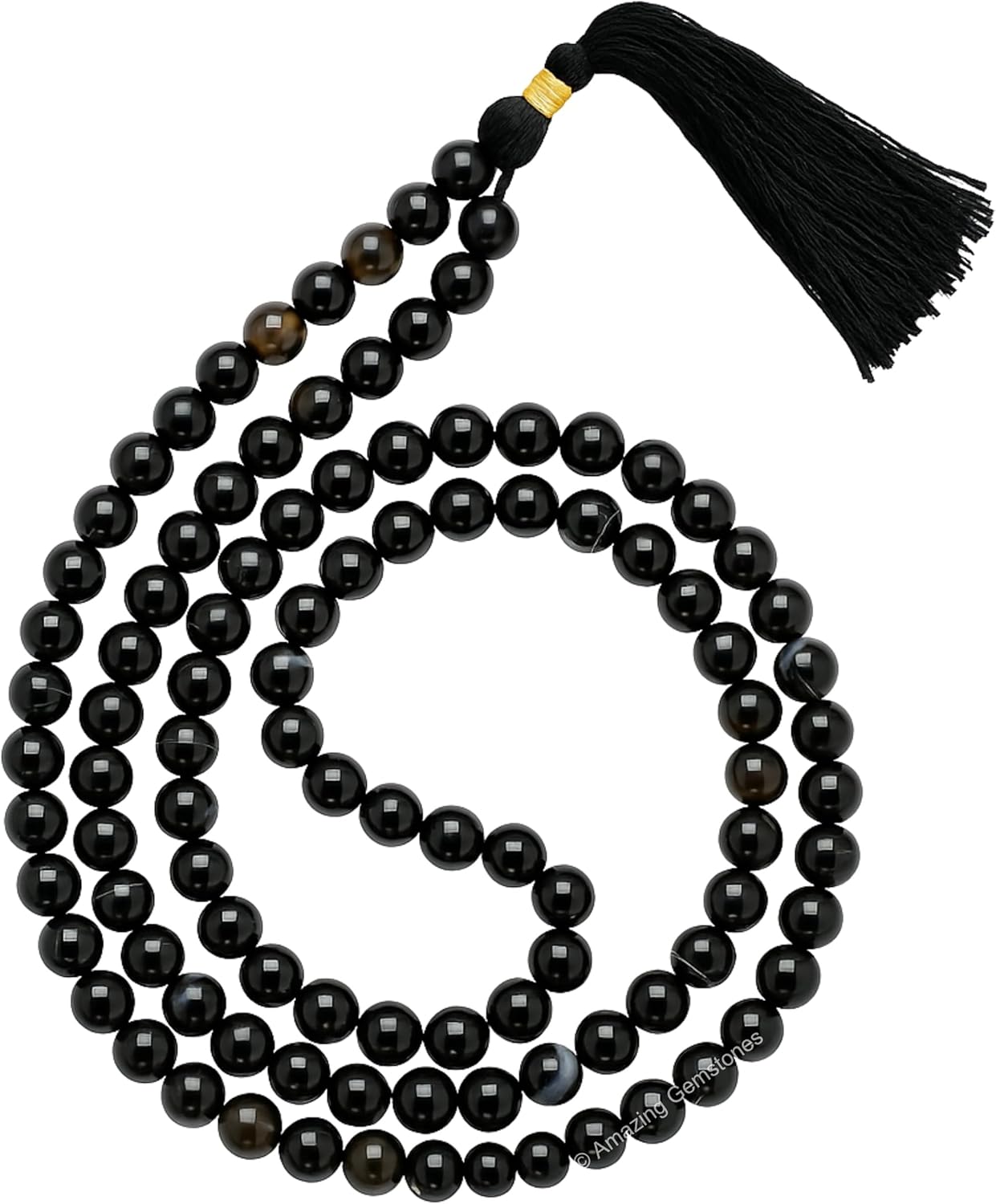 Amazing Gemstone 108 Beads Handmade Mala (Knotted, Rudraksha) - Colors B