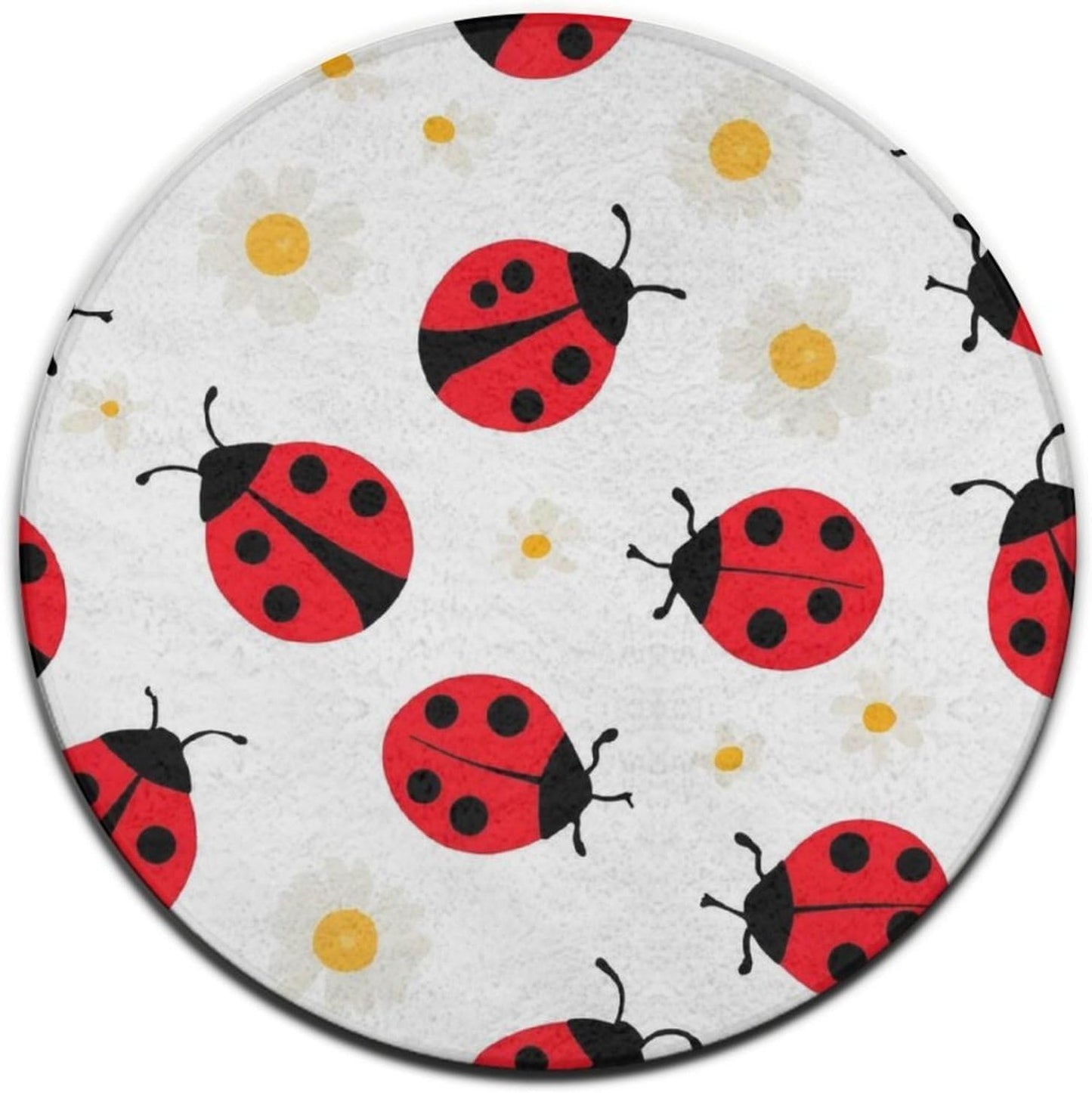 Soft Round Yoga Carpet, Office Chair Decor Round Mat for Carpet and Hardwood Floors Purple Butterfly