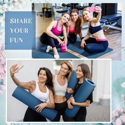 Timgle 12 Pack Yoga Mat Bulk, 4mm Thick Extra Long Sports Mat Anti Slip Tear Resistant Yoga Exercise Set for Fitness Stretching Home Workout Gym and Studio