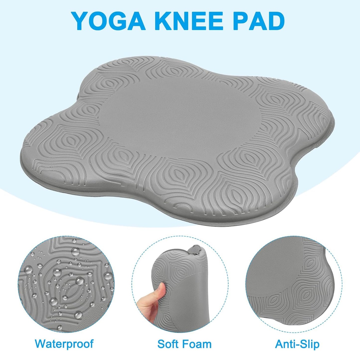 PATIKIL Yoga Knee Pads Cushion PU Foam Yoga Knee Mat Extra Thick Pilates Kneeling Pad for for Women Men Wrist Hands Head Exercise