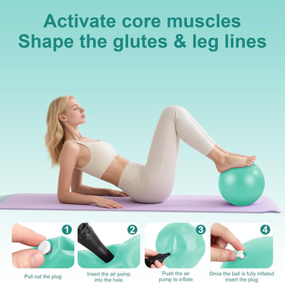 Pilates Kit, Home Pilates Equipment Set with Pilates Ring, Pilates Ball and 5 Resistance Bands, Core Strength Training Workout Kit for Flexibility & Muscle Toning