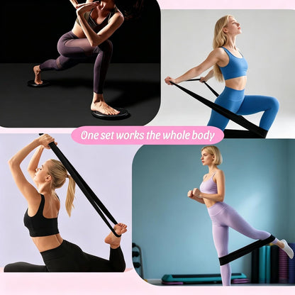Pilates Equipment Kit for Home Workout,Pilates Ring and Ball Set,Pilates Essentials Accessories Kit for Women with Core Sliders,Adjustable Ankle Wrist Weight,Exercise Resistant Bands