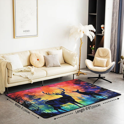 jejeloiu Yoga Chakras Area Rug 5x7, Boho Mandala Rugs for Living Room Bedroom for Kids Boys Girls Room Decor, Yoga Lover, Rainbow Chakras Indoor Floor Mat