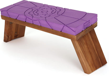 Teak Meditation Bench - Meditation Seat - Meditation Stool - Kneeling Meditation Chair - Portable Folding Meditation Bench - Seiza Yoga Meditation Bench - Prayer Bench (Teak)