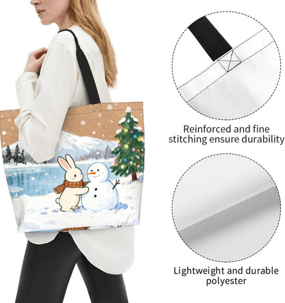 Tote Shoulder Bag Large Durable Reusable Eco-friendly Handbag Lightweight Stylish for Daily Use-19.7x15.7x5.9 Inch - Colors B