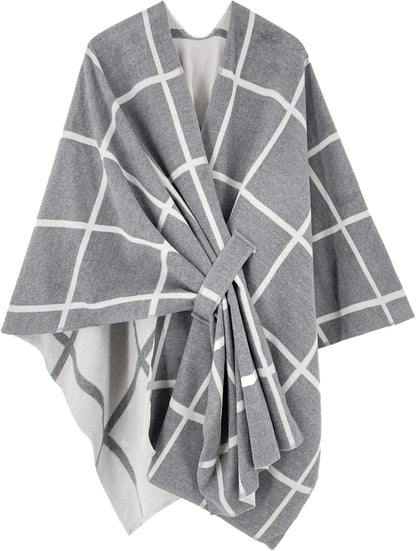Moss Rose Women's Shawl Wrap Poncho Ruana Cape Open Front Cardigan Shawls for Spring Fall Winter