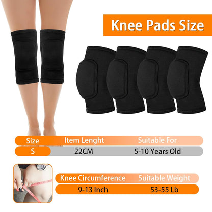 Volleyball Knee Pads, Knee Pads Volleyball Girls 2 Pairs, Knee Pads for Women Youth Kids, Soft Black Kneepads for Sports Dance Volleyball Football Yoga Tennis Running Cycling Workout Climbing