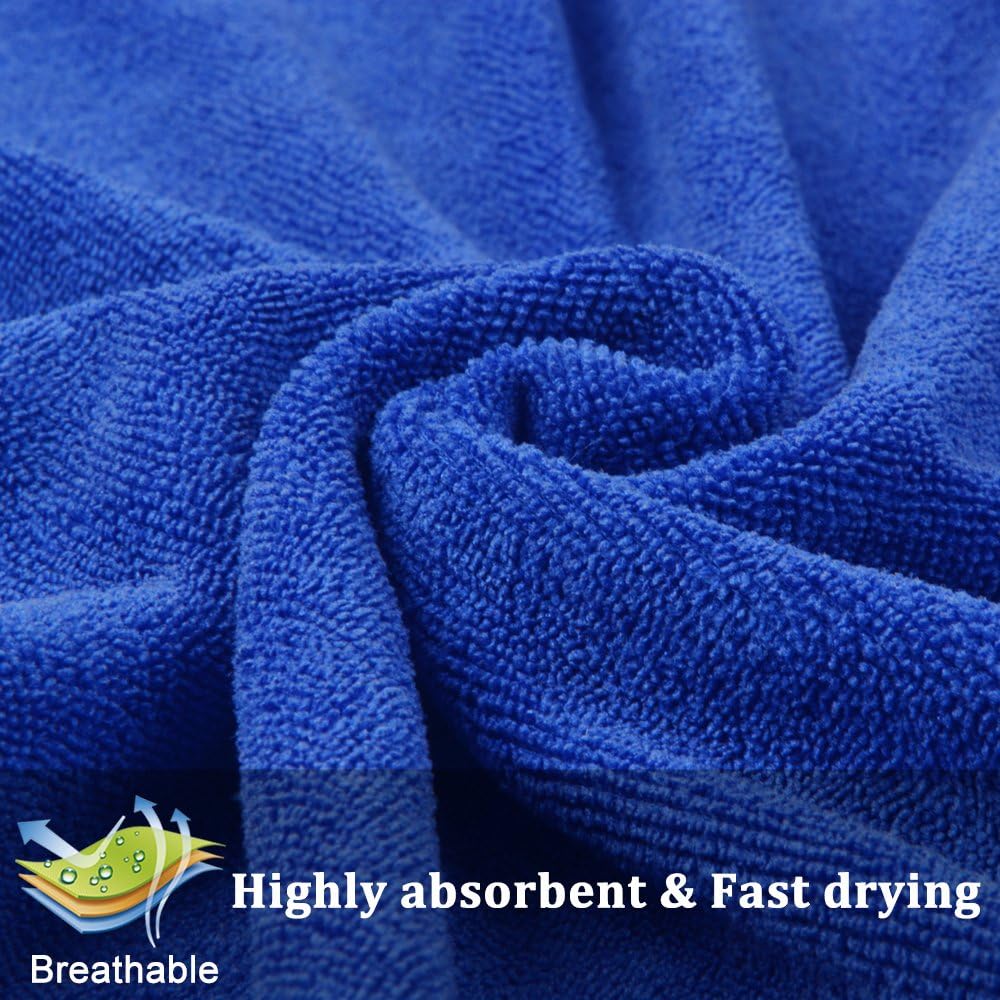 SINLAND Microfiber Gym Towels Super Absorbent Compact Travel Workout Towel Quick Dry Camping Sweat Towel for Sports Beach Swimming Backpacking Hiking and Yoga Men Women 16 Inch X 32 Inch