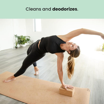 Yoga Mat Cleaner Spray – Spa-Like Scent | Eco-Friendly Formula | Neutralizes Sweat & Odor | Helps Protect Your Mat | 8 oz | Plant-Based, Made in USA | Body By Yoga