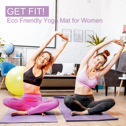 3 mm Thick Yoga Mat Bulk, Non Slip Exercise Workout Fitness Pad for Women Men, Gym Home Yoga Pilates, Easy to Clean, Sturdy PVC