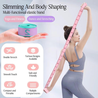 Multi-Loop Stretch Band - Yoga, Pilates, Ballet, and Physical Therapy Stretching Strap for Flexibility, Leg Stretching, and Exercise - Durable Stretching Equipment