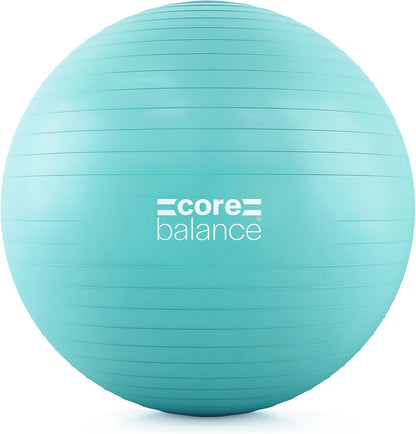 Core Balance Exercise Ball, Stability Ball for Yoga, Pilates and Fitness, Gym Ball for Home Gym and Office Chair, Training, Physical Therapy, Anti Burst, Pump Included, 55cm 65cm 75cm 85cm