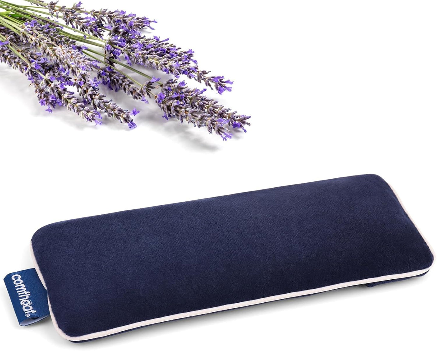 Unscented Weighted Eye Pillow for Yoga, Microwavable Moist Heat Eye Compress Mask with Washable Cover for Relaxation, Sleeping, Meditation, Yoga, Spa, Migraine Relief