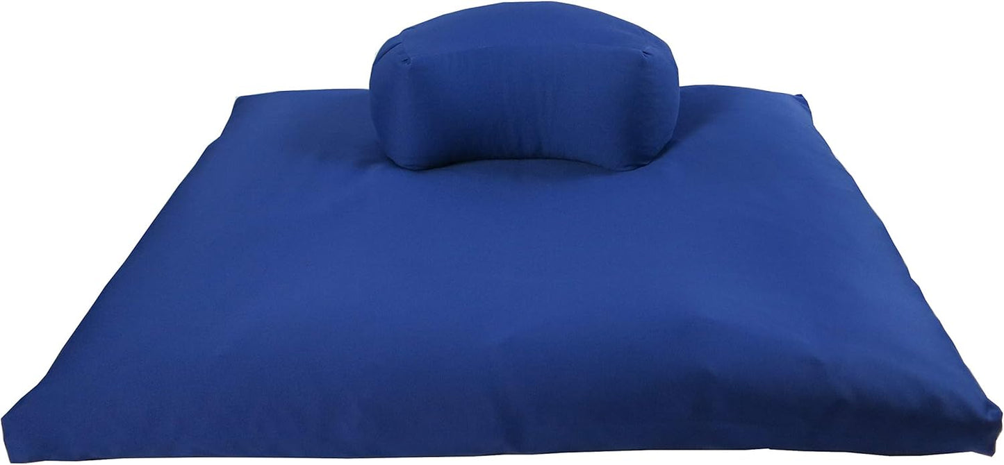 Buckwheat Crescent Zafu and Zabuton Meditation Cushion Set (2pc)
