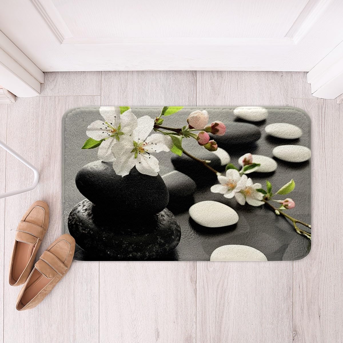 Erosebridal Yoga Bathroom Rugs Gradient Bath Mat,Meditation 20"X 32" Doormats Floor Mats for Kids Boys Girls Teens Lotus Art Non Slip Bath Rug