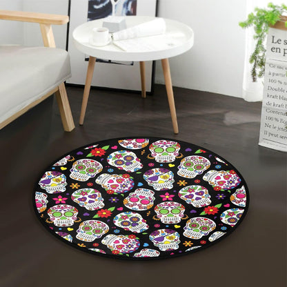 Vdsrup Ocean Sea Horse Doormat Nautical Seahorse Starfish Round Floor Mat Non Slip Carpet Yoga Mat Rug for Entryway Living Room Bedroom Home Decor 3'