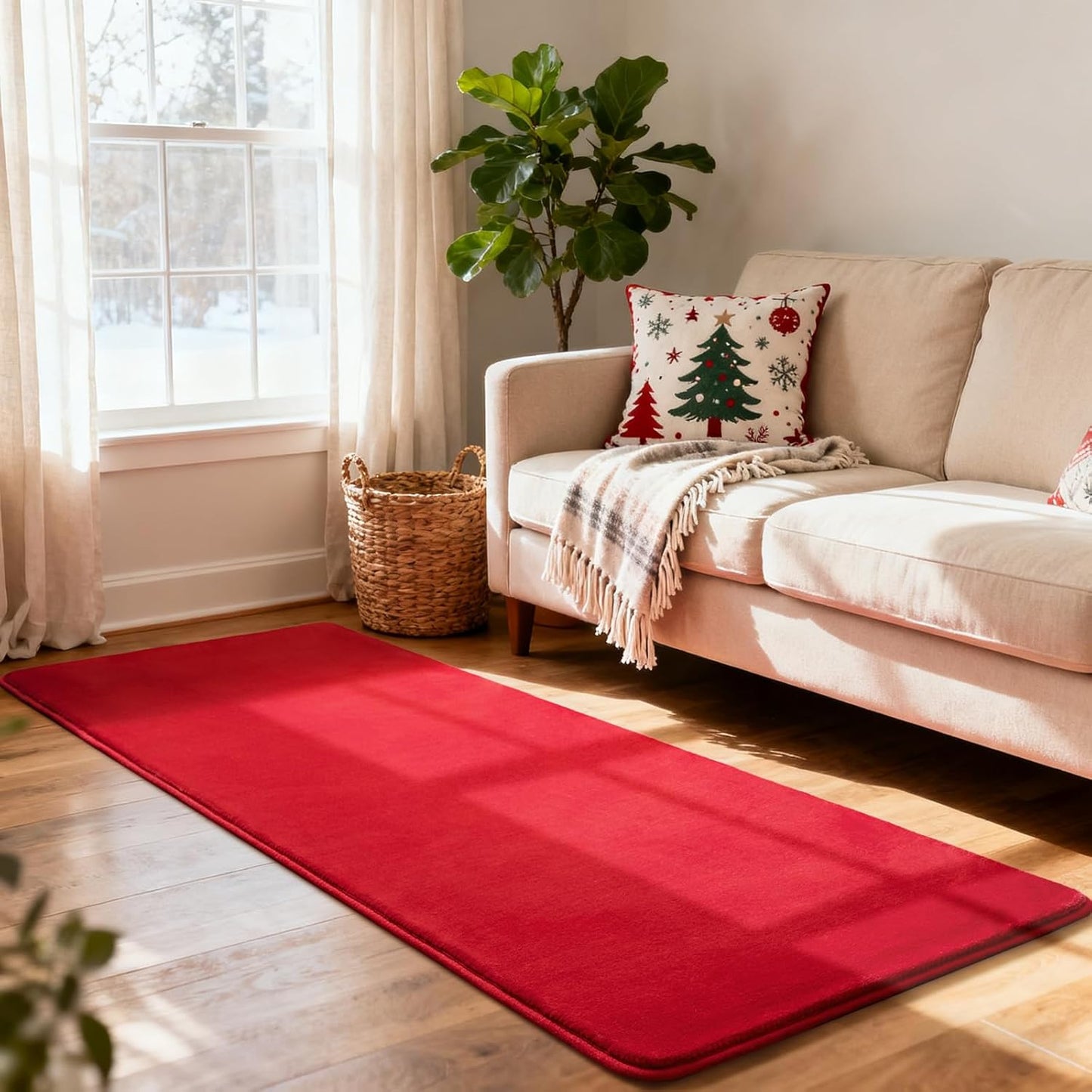 Andecor Shag Living Room Area Rug, 6x9 Cream White Washable Fuzzy Bedroom Rugs, Soft Fluffy Indoor Carpets for Dorm Boys Girls Kids Room Nursery Home Decorations