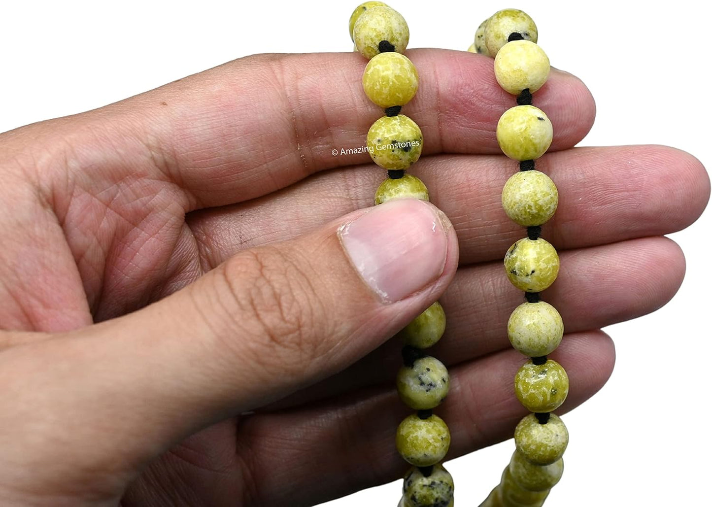 Amazing Gemstone 108 Beads Handmade Mala (Knotted, Rudraksha) - Colors A